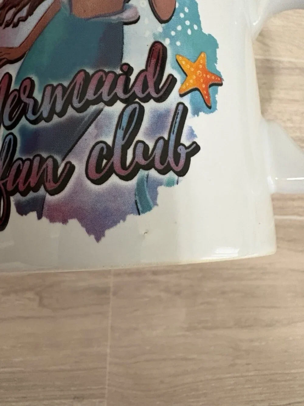 Disney Little Mermaid Fan Club 20oz Ceramic Mug Ariel Starfish Seashell